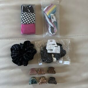12 Piece Set Assorted Hair Accessories Clips Scrunchies